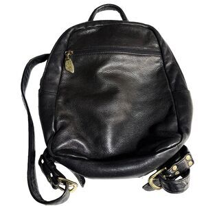 Vintage Libaire Small Black Leather Backpack